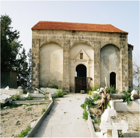  Η βεβηλωμένη εκκλησία  της  Αγ. Βαρβάρας στο κοιμητήριο