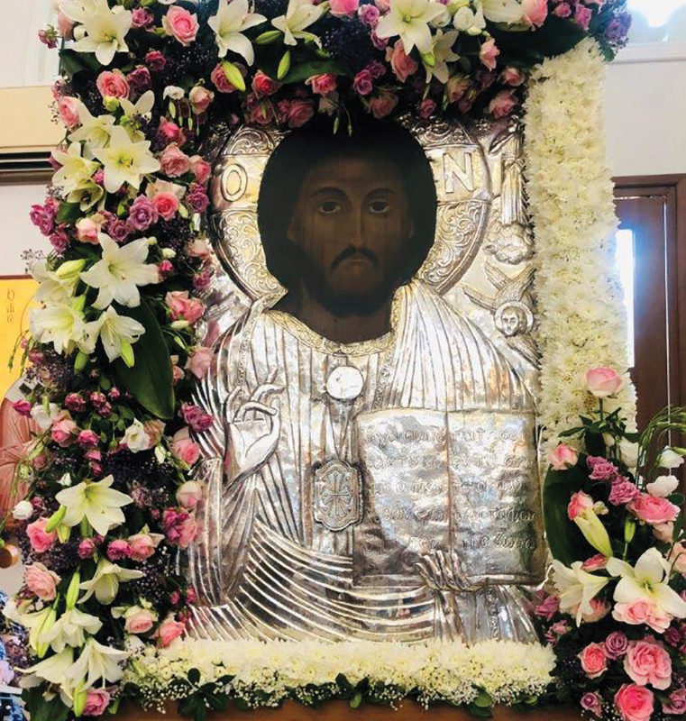  Αντίγραφο εικόνας Χρυσοσώτηρος που βρίσκεται στη Ιερά Μητρόπολη Μόρφου